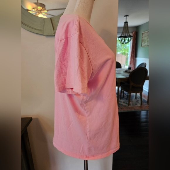 Life Is Good Women’s Size Large V-neck Pink Crusher Tee Wine I Go Both Ways - Picture 3 of 9